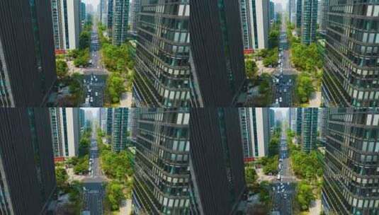 成都高新区天府三街航拍延时风景高清在线视频素材下载