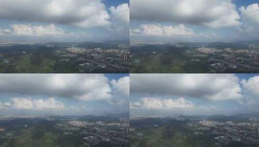东莞市区大远景航拍高清在线视频素材下载