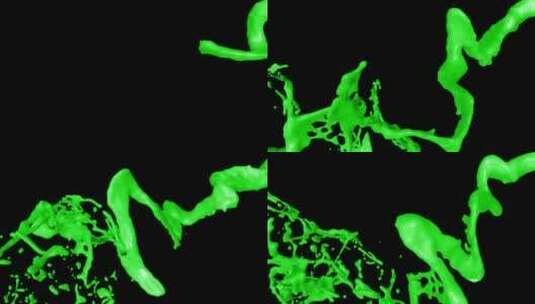 飞溅的绿色油漆V6高清在线视频素材下载