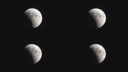 月食——地球的阴影在月球上蔓延高清在线视频素材下载
