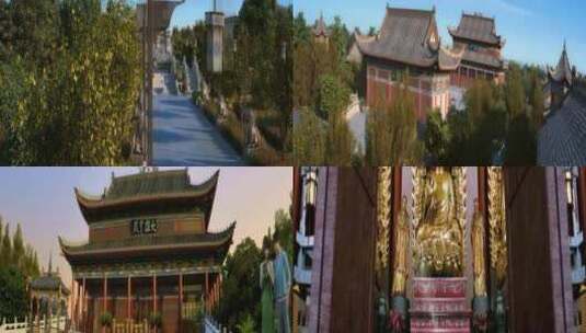 三维大雄宝殿佛教寺院动画高清在线视频素材下载