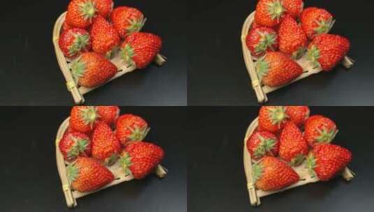 4K新鲜健康生态有机草莓美食蔬果4K视频拍摄高清在线视频素材下载