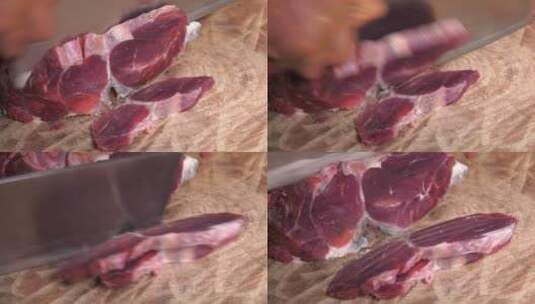 切新疆羊肉高清在线视频素材下载