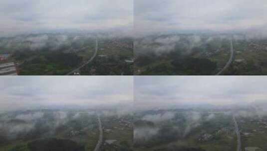 贵州 仁化 民宿  风景 烟雾缭绕 雾气 山水高清在线视频素材下载