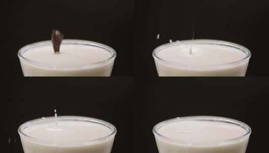巧克力掉入牛奶 2高清在线视频素材下载