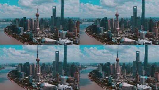 上海陆家嘴航拍风光高清在线视频素材下载
