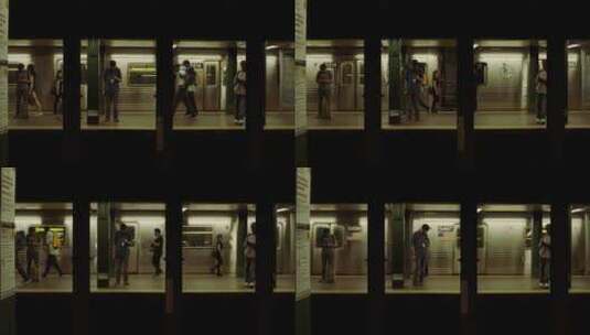 通勤者在等待地铁高清在线视频素材下载