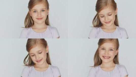 微笑的女孩向镜头展示柠檬高清在线视频素材下载