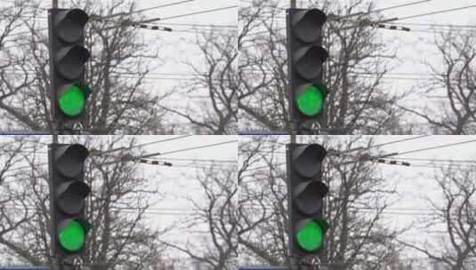 道路交通灯调节高清在线视频素材下载