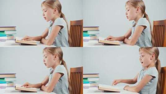 看书的女孩高清在线视频素材下载