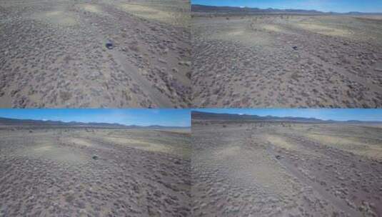 莫哈韦沙漠公路的航拍景观高清在线视频素材下载