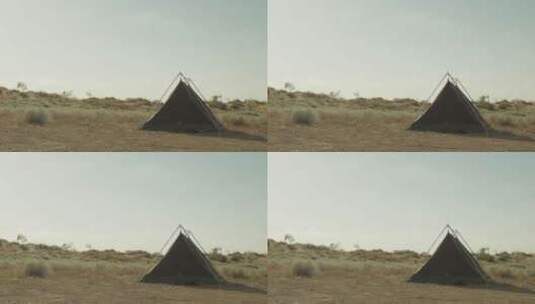 沙漠中的帐篷高清在线视频素材下载