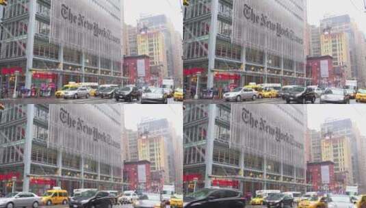 纽约时报大楼高清在线视频素材下载