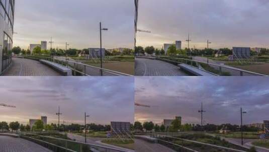 日转夜的城市景观高清在线视频素材下载