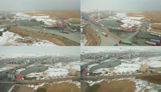 青海省倒淌河冬天高清在线视频素材下载