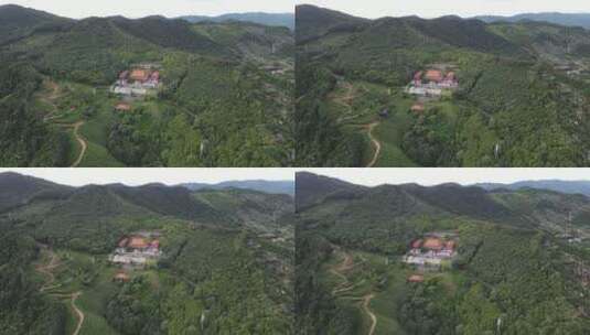 航拍湖南怀化中坡山国家森林公园高清在线视频素材下载