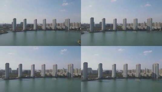 上海市闵行区兰香湖4K航拍全景高清在线视频素材下载