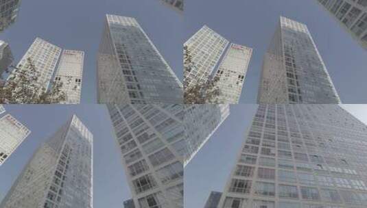 北京建外SOHO大楼意境4K实拍高清在线视频素材下载