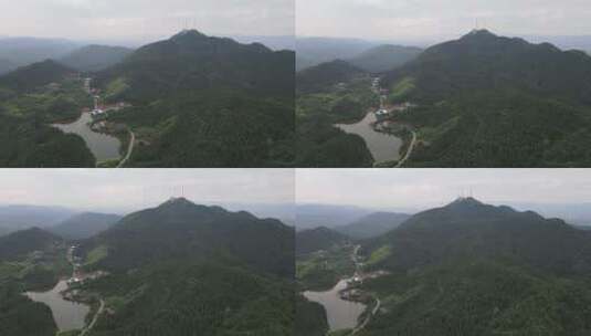 航拍湖南中坡山国家森林公园高清在线视频素材下载