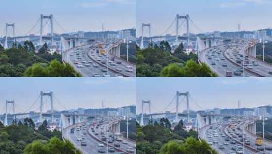 厦门海沧大桥延时 西引桥成大S造型高清在线视频素材下载