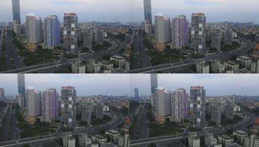 阳光100酒店城市建筑高清在线视频素材下载