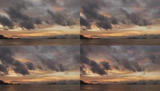日落时天空中的颜色高清在线视频素材下载