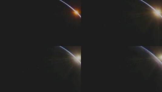 震撼太阳蓝色地球三维动画漫游大气卫星背景高清在线视频素材下载