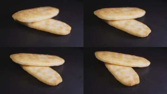 米饼仙贝日式小零食高清在线视频素材下载