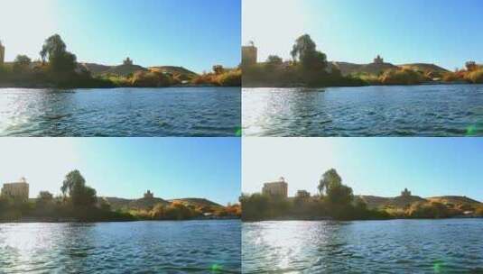尼罗河上的风光高清在线视频素材下载