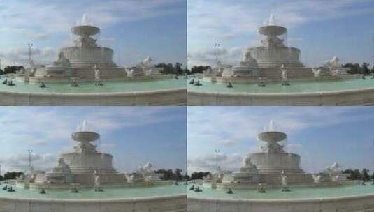百丽岛喷泉高清在线视频素材下载