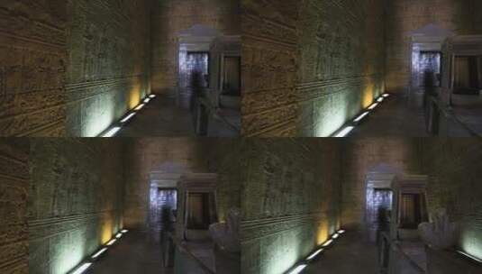荷鲁斯神庙的大厅高清在线视频素材下载