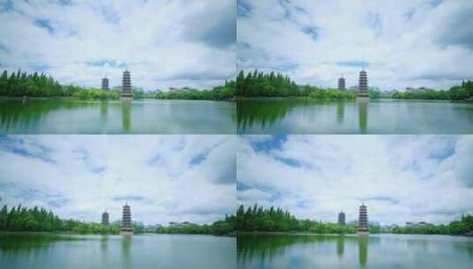 广西桂林山水两江四湖唯美湖水风景天空之镜高清在线视频素材下载