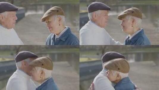 拥抱的老年夫妇高清在线视频素材下载
