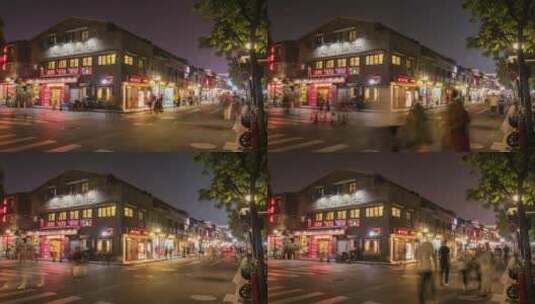 杭州夜市高清在线视频素材下载