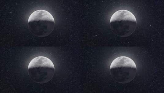 月球表面星系高清在线视频素材下载