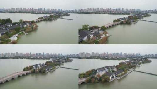 苏州市金鸡湖李公堤高清在线视频素材下载