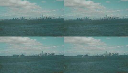 纽约城市景观远景高清在线视频素材下载
