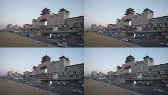 北京西站的24小时核酸检测点高清在线视频素材下载