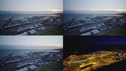 多佛港口的时间流逝画面高清在线视频素材下载