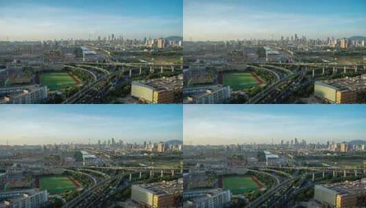 南京市赛虹桥立交桥延时高清在线视频素材下载