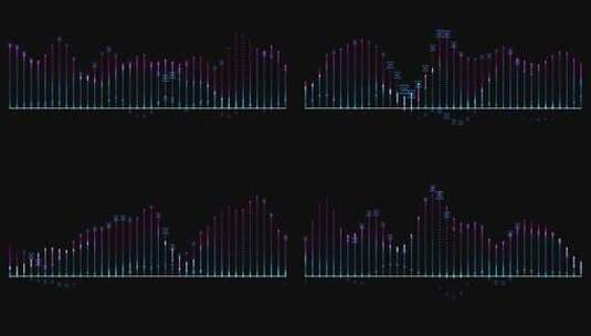 【透明通道】循环音频声波播放器高清在线视频素材下载