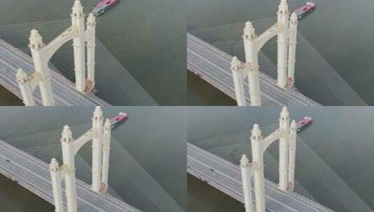 4k航拍江门开平金山大桥高清在线视频素材下载