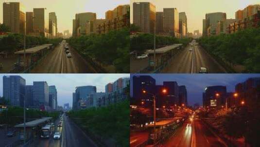北京中央电视台城市延时  日转夜高清在线视频素材下载