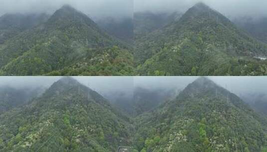 烟雨云雾缥缈的大山高清在线视频素材下载