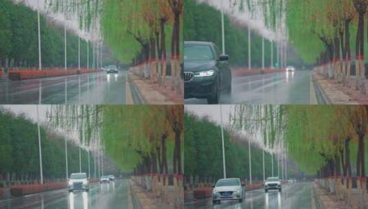 下雨天的街道高清在线视频素材下载