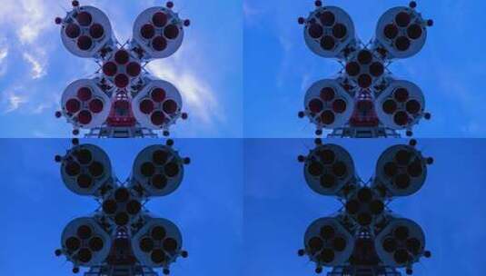 火箭助推器特写延时摄影高清在线视频素材下载