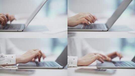 职业女性在办公室笔记本电脑工作高清在线视频素材下载