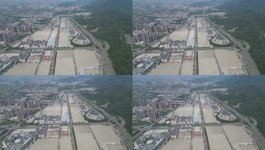 深圳市坪山区比亚迪汽车总部生产基地高清在线视频素材下载