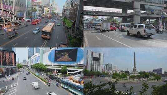 泰国交通行人车辆高清在线视频素材下载