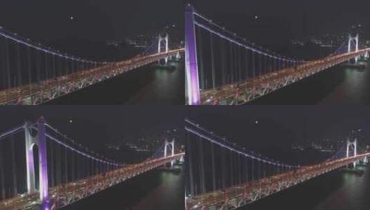 城市大桥夜景车流延时高清在线视频素材下载